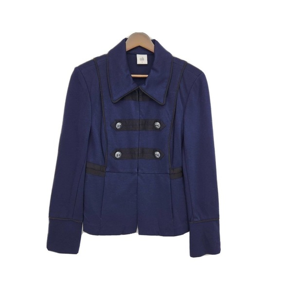 Cabi In The Band Jacket Blazer Navy Blue Military Style # 3375 Size Small - Picture 1 of 4